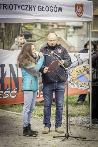 18.11.2017 Głogów wita Bohaterów. Część II odsłonięcie popiersi „Wyklętych” — zdjęcie 105