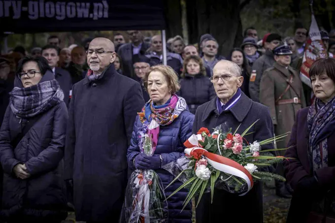 18.11.2017 Głogów wita Bohaterów. Część II odsłonięcie popiersi „Wyklętych” — zdjęcie 84