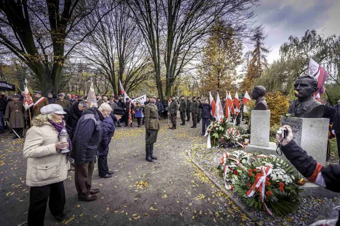 18.11.2017 Głogów wita Bohaterów. Część II odsłonięcie popiersi „Wyklętych” — zdjęcie 4