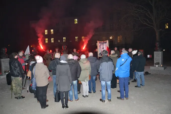 08.02.2018. W hołdzie dowódcy 5 Wileńskiej Brygady Armii Krajowej Mjr Zygmuntowi Szendzielarzowi ps. Łupaszka — zdjęcie 6