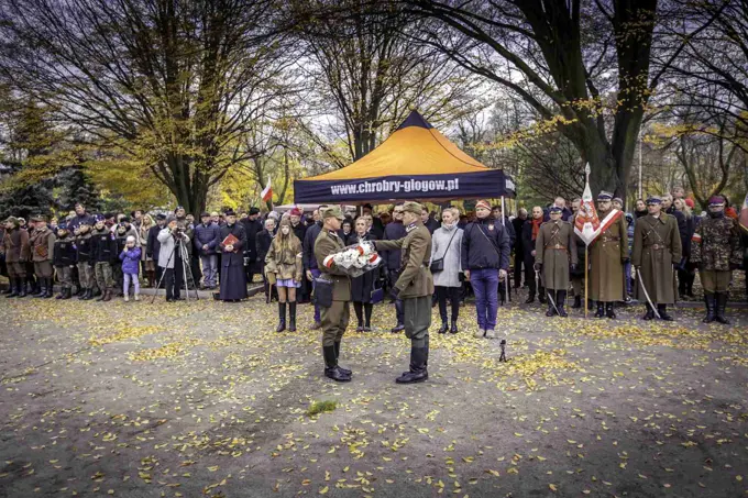 18.11.2017 Głogów wita Bohaterów. Część II odsłonięcie popiersi „Wyklętych” — zdjęcie 12