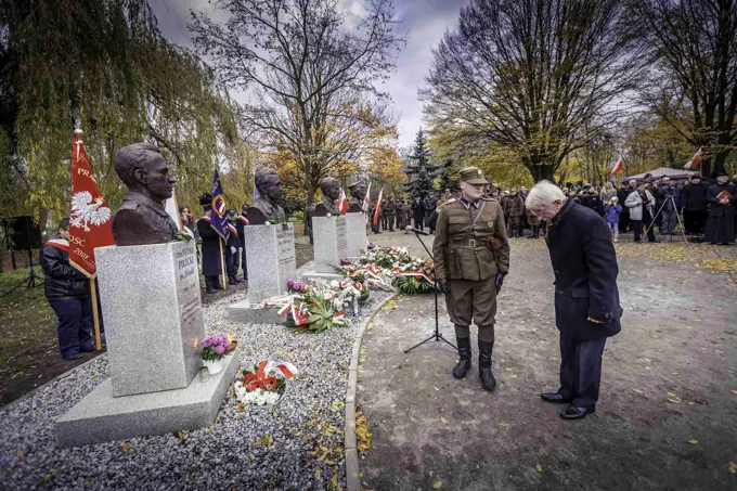 18.11.2017 Głogów wita Bohaterów. Część II odsłonięcie popiersi „Wyklętych” — zdjęcie 16