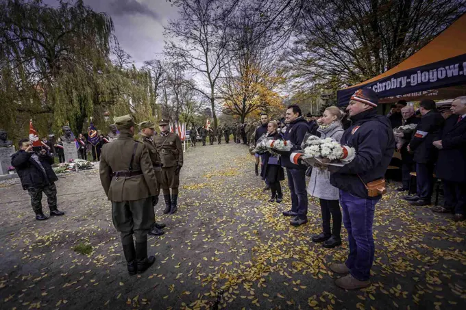 18.11.2017 Głogów wita Bohaterów. Część II odsłonięcie popiersi „Wyklętych” — zdjęcie 11