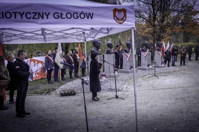18.11.2017 Głogów wita Bohaterów. Część II odsłonięcie popiersi „Wyklętych” — zdjęcie 56