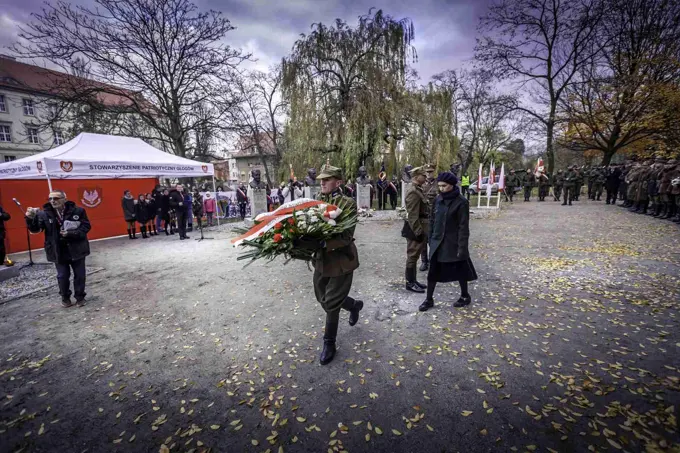 18.11.2017 Głogów wita Bohaterów. Część II odsłonięcie popiersi „Wyklętych” — zdjęcie 108
