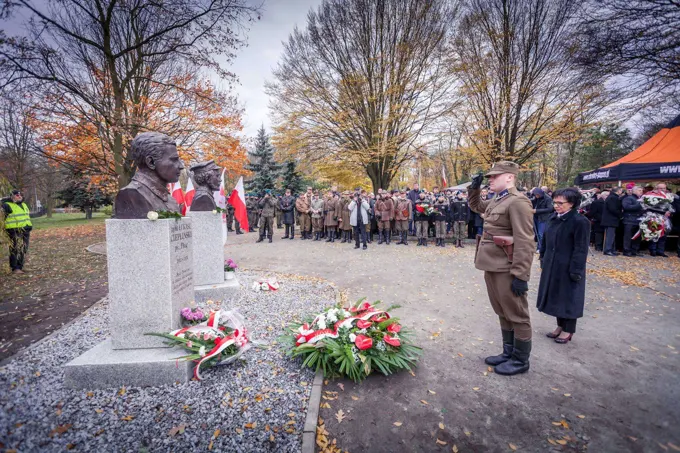 18.11.2017 Głogów wita Bohaterów. Część II odsłonięcie popiersi „Wyklętych”