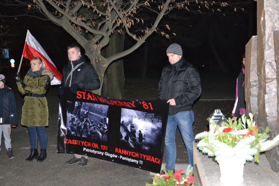 13.12.2017 Głogów w hołdzie ofiarom stanu wojennego.