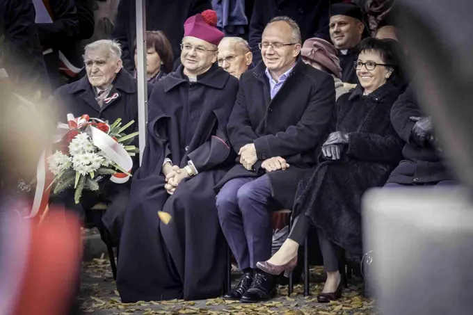 18.11.2017 Głogów wita Bohaterów. Część II odsłonięcie popiersi „Wyklętych” — zdjęcie 70
