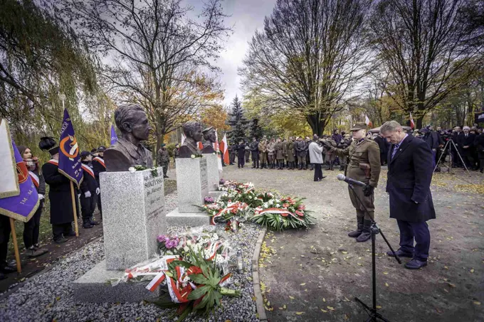 18.11.2017 Głogów wita Bohaterów. Część II odsłonięcie popiersi „Wyklętych” — zdjęcie 2