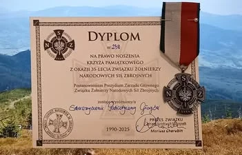 Krzyż Pamiątkowy NSZ dla przedstawicieli Patriotycznego Głogowa